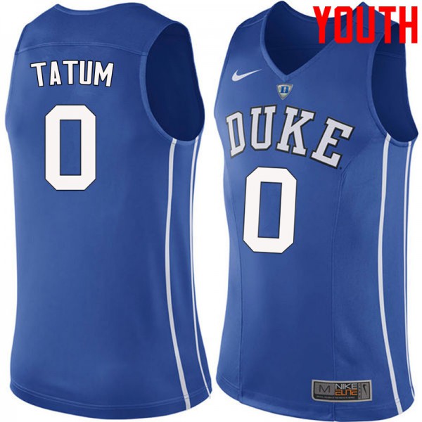 Youth Duke Blue Devils #0 Jayson Tatum Blue University Jerseys - Jayson  Tatum Jersey - Duke Jersey 